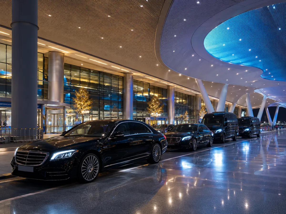 Premium siyah sedan araç